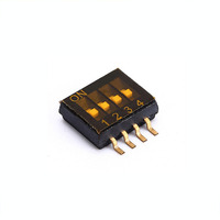 Interrupteur DIP SMT 4 voies à demi-pitch de 1,27 mm, enroulé sur bobine