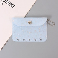 Bolsillos de carpeta de estrella láser con bolsas de carpeta de botón a presión Pvc M5 Sobres de presupuesto de hojas sueltas Bolsas de archivo para tarjeteros