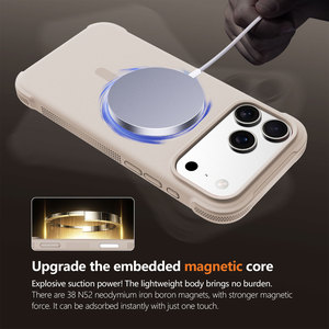 Ốp lưng TPU mềm mại, thiết kế công thái học cho <span class=keywords><strong>iPhone</strong></span> 17 Pro 2025, chống sốc, tích hợp sạc từ tính, lót microfiber, chống ố vàng - Product Image 4