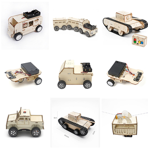Vente en gros usine : Kit de modélisme 3D en bois de véhicules solaires, ensemble de puzzles scientifiques STEM sur le thème des chars, jouets de voiture télécommandés en bois DIY pour enfants - Product Image 4