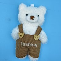 Songshantoy Vente en gros Prix abordable Porte-clés pendentif en peluche petit ours en peluche de 12 cm pour sacs et vêtements, idéal comme cadeau