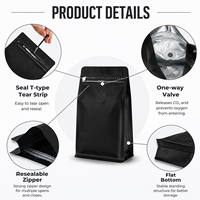 Bolsa de Café Personalizada, Mate, de 8oz, 12oz, 16oz, Bolsa de Café de 500g, Bolsas de Café Trilaminadas Premium con Válvula