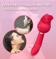 Vibrateur 12 fréquences à léchage de langue et vibration pour stimulation, bâton de masturbation féminine rechargeable par USB, 100% étanche