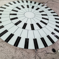 Lumière LED RGB interactive pour sol, induction musicale, pour marches d'escalier, éclairage encastré multicolore pour espace public
