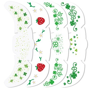 Personalizzabile St. Patrick's Day <span class=keywords><strong>quadrifoglio</strong></span> viso con <span class=keywords><strong>quadrifoglio</strong></span> adesivo per tatuaggio impermeabile cappello verde Irish Festival Makeup lentiggini Paster - Product Image 5