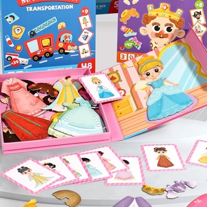 Autocollants magnétiques transfrontaliers pour habillage de personnages, jouet DIY à visages interchangeables pour enfants de 3 à 6 ans, boîte de puzzle magnétique éducative précoce - Product Image 2