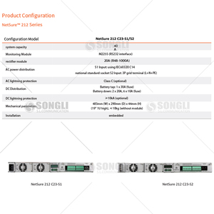 Vertiv Emerson NetSure 212C23-Sistema de alimentação CC do poder do retificador das telecomunicações S1 S2 48V com R48-1000A - Product Image 2