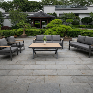 Conjunto de Sofás de Aluminio para Patio, Resistente a la Intemperie IPX5, para Jardín y Césped, Acabado Resistente a los Arañazos, Sofá para Exteriores - Product Image 2