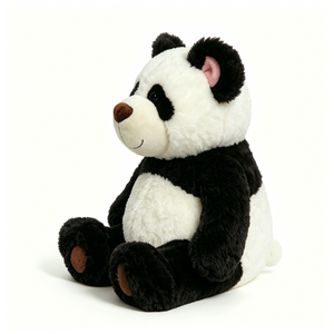 Peluche de panda personalizado en blanco y negro con orejas interiores rosas, peluche de panda. - Product Image 4