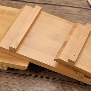 Eco-friendly Rectangle Japanese Style Bamboo <b>Sushi</b> Serving Board Set of 4 Geta Platter Cutting Tray Tableware Sashimi Platter - Product Image 6