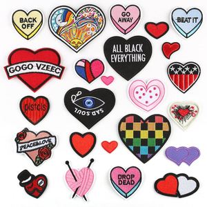 NODA Factory Wholesale Iron on Embroidery Various Kind of love Heart Patch for Clothing - Product Image 1