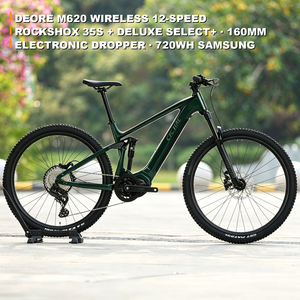 Vélo électrique de ville 48V <span class=keywords><strong>500W</strong></span> Bafang Mid Drive M430, suspension intégrale Enduro EMTB, transmission sans fil, RockShox Dropper, 29 pouces. - Product Image 1
