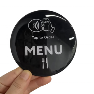 Etiqueta Adhesiva <span class=keywords><strong>de</strong></span> <span class=keywords><strong>Menú</strong></span> Digital Inteligente con Logotipo Personalizado, Etiqueta NFC Acrílica para Mesa, para Restaurante, Cafetería, Placa <span class=keywords><strong>de</strong></span> Pedidos sin Contacto, Resistente al Agua - Product Image 5