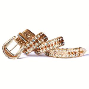 Usine personnalisée <span class=keywords><strong>doré</strong></span> paillettes strass PU cuir Punk Western <span class=keywords><strong>ceinture</strong></span> pour jean pantalon Boho Cowboy Cowgirl - Product Image 6