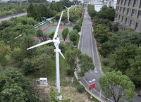 Turbine HAWT en aluminium moulé sous pression léger et durable à haute efficacité Démarrage par vent bas Options de lame 3/5 pour éolienne