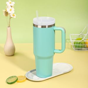 40oz H2.0 <b>Handle</b> Car <b>Travel</b> Tumbler Vacuum <b>Mug</b> Lid Straw Non-Slip Base OEM ODM Custom Color - Product Image 6