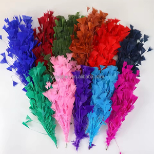 Xy 10-12inch Nhiều Màu Thổ Nhĩ Kỳ ngỗng lông hoa tam giác nghiêng coque miễn phí uốn cong lông plumas thủ công phụ nữ tự làm mũ - Product Image 5