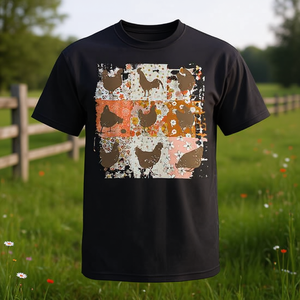 Camiseta Retro Boho Chicken Farm Floral para el Día de la Madre - Product Image 3