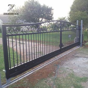 Thiết kế đơn giản hiện đại trượt cổng gấp <span class=keywords><strong>Kit</strong></span> Kính thiên văn cửa trượt tự động đường lái xe cổng cho thương mại ngoài trời an ninh - Product Image 4