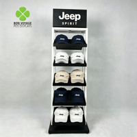 Magasin de détail étagères métalliques sur pied présentoir de baseball casquette chapeau présentoir