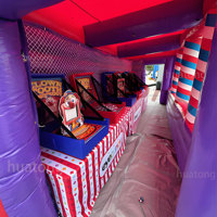 Stand de jeu gonflable 4-en-1 commercial pour festivals et événements extérieurs avec souffleur