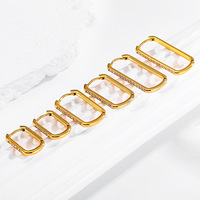 Pendientes de cuentas de moda india de acero inoxidable Cc imán 18K oro polímero arcilla laboratorio diamante pendientes pantalla para Mujeres Hombres