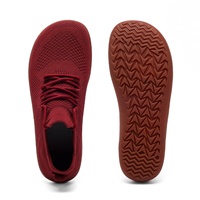 Sepatu Rajut Wanita dengan Bagian Atas Berbahan Mesh Bernapas, Sol Karet Alami, Ringan, Anti-Selip, Model Rendah, Warna Solid, Sporty