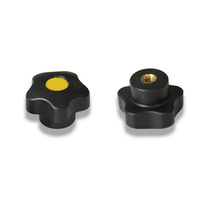 Poignée de serrage à bout ouvert en plastique noir avec insert en laiton pour commodes et armoires de cuisine modernes, à mâner à la main