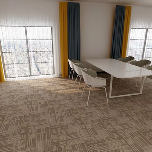 Alfombra Modular de Oficina Comercial Moderna y Abstracta de Alta Calidad, 100% Polipropileno, Tipo Loop Pile - Product Image 1