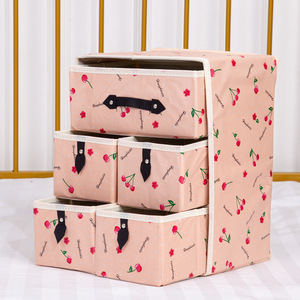 Boîte de rangement pliable en <span class=keywords><strong>tissu</strong></span> non tissé brillant, moderne, rectangulaire, légère, à simple couche, pour sous-vêtements, chaussettes et articles divers, pour tiroir - Product Image 2