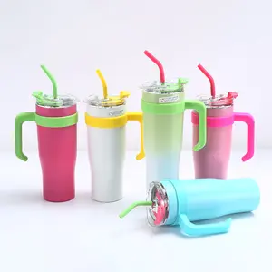 Victoria phong cách Mỹ 12oz trứng làm bằng tay thủy tinh hoạt động cốc Chai 500 ml 40oz du lịch Mug với xử lý