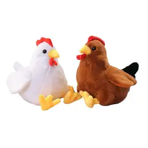 Custom Logo Bulk Personalized Anime Mascot Promotional Promo Gift Doll Soft Plushies Plush Toys Rooster Chicken Stuffed Animals