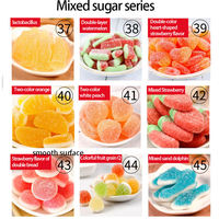 Bonbons gélifiés en vrac en gros, bonbons gélifiés au sucre granulé, bonbons gélifiés à l'huile et au caoutchouc, bonbons américains Haribo, bonbons halal, bonbons gélifiés