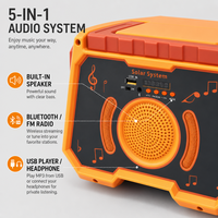 Batterie LiFePO4 1000W 12.8V 6Ah avec panneau solaire pour camping, soirées musicales, stockage d'énergie, utilisation automobile