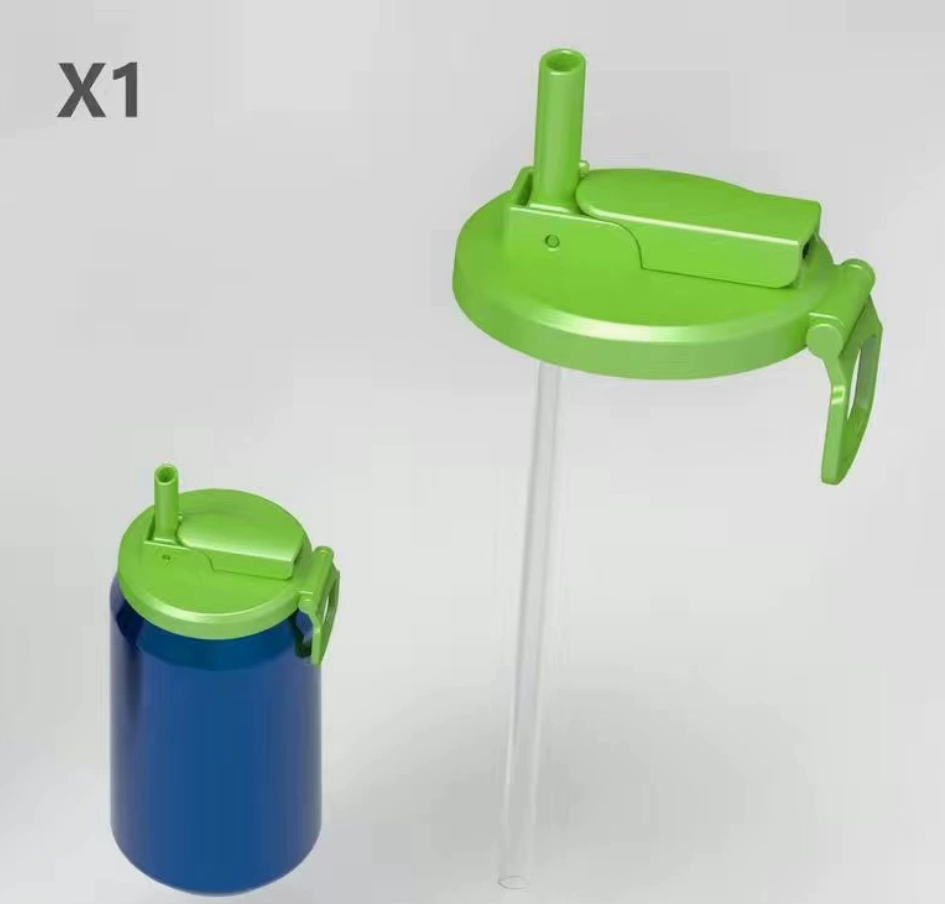 DIPESI Lot de 4 couvercles de canettes de soda avec paille, silicone, sans BPA, réutilisables, compatibles avec les canettes standard