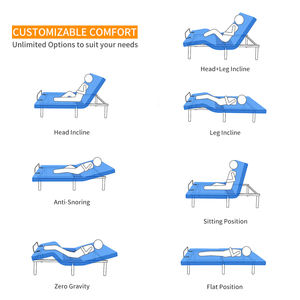Tempat Tidur Elektrik Mewah dengan Bingkai, Kontrol Jarak Jauh, dan Pengaturan Ketinggian - Product Image 5