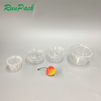 Tasse alimentaire à emporter récipient à Sauce 1 oz tasses à Sauce en plastique échantillon gratuit PP noir/Transparent jetable bouteille de Sauce transparente