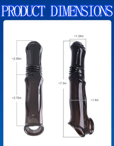 Ingrosso Lepin realistico manicotto del pene stimolatore del clitoride <span class=keywords><strong>G</strong></span> <span class=keywords><strong>Spot</strong></span> 10 potente vibrazione impermeabile 75G lupo dente preservativo - Product Image 2