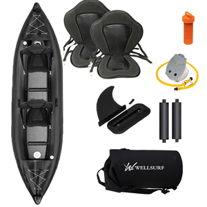 Custom Color Military Grade PVC Inflatable Kayak 2 Person Drifting <b>Footrest</b> TK-2 with Drop Stitch Floor - Product Image 1