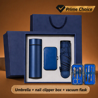 Coffret Cadeau Voyage : Bouteille Isotherme, Parapluie, Coupe-Ongles – Commande en Gros, Fournisseur de Cadeaux d'Entreprise, Marque Privée, Prêt à Expédier