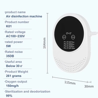 Purificateur d'air moderne en plastique à ions négatifs pour l'élimination des odeurs d'animaux domestiques, désodorisant durable, élimine la poussière et la fumée