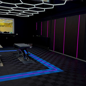 Hanyin cao nhẹ nhàng bền Led nhà để xe đèn trần cho xe đánh bóng cửa hàng hình lục giác ánh sáng - Product Image 2