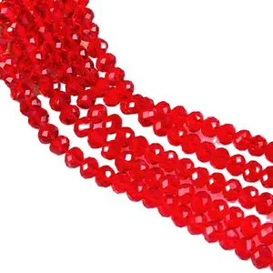 Kristallglas flache Perlen für DIY Halskette Armbänder Dekoration Schmuck Herstellung Zubehör