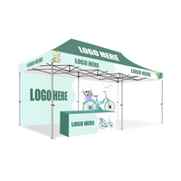 Tente de réception pliante OEM ODM, imperméable, portable, 3x6m, avec logo personnalisé, toit en toile 600D, gazebo, tente d'exposition