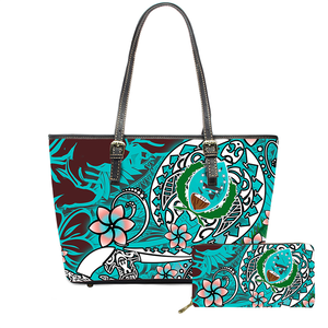 Sac à main polynéen hawaïen pour femmes, avec imprimé de <span class=keywords><strong>tatouage</strong></span> Vintage, porte-monnaie et sac à main personnalisés, nail Art de luxe, 2 pièces, - Product Image 1