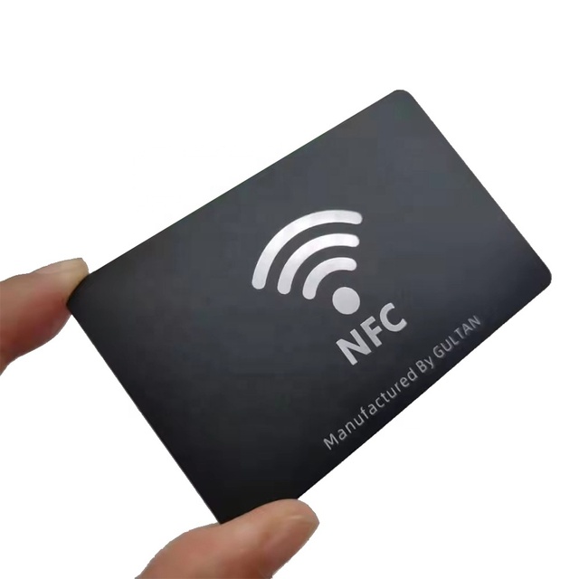 Custom Programmable Contactless Smart Digital Colored Matte Black NFC Pvc Business Card Blanks With QR Code Business Card