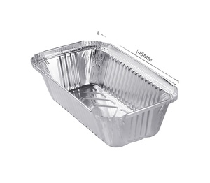 1.5LB Boîtes en aluminium 670ML Rectangulaire <span class=keywords><strong>Jetable</strong></span> <span class=keywords><strong>Four</strong></span> Micro-ondes Plateau Pan <span class=keywords><strong>Plat</strong></span> pour Restaurant Utilisation Cuisson Amical - Product Image 1