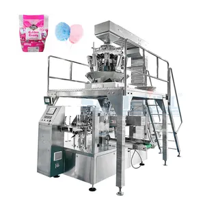 Automatic Sweet Premade Pouch Doypack Packing Machine Zipper Bag Cotton Candy Packing Machine