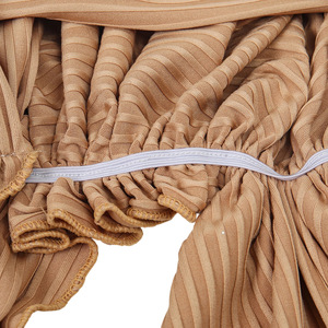 Gorro Turbante con Pedrería y Rayas, Gorro Musulmán de Moda para Mujer, Turbante Versátil Curvo, Hiyab con Pañuelo Interior - Product Image 2