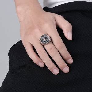 Nordic Celtic Tree Of Life <b>Titanium</b> Steel <b>Ring</b> For Men Steel Black Gift Jewelry - Product Image 2